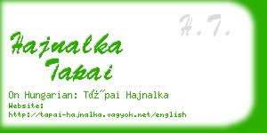 hajnalka tapai business card